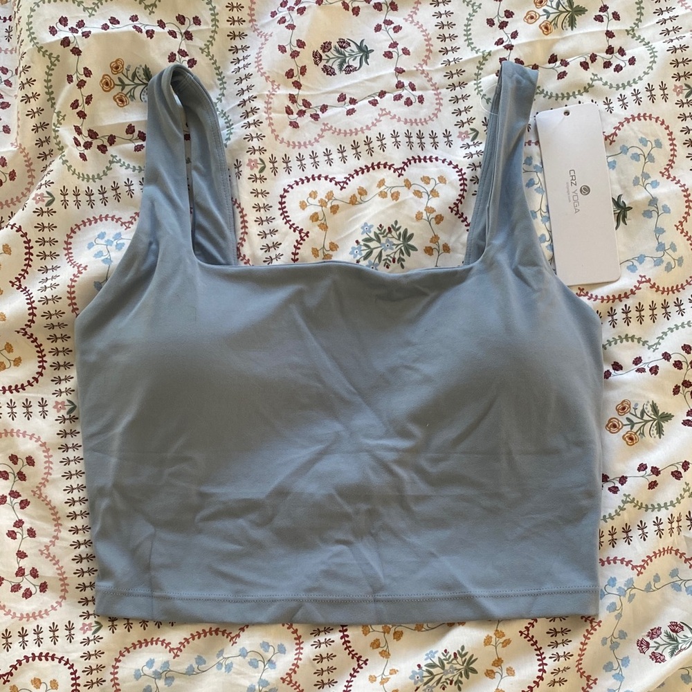 CRZ YOGA Butterluxe Square Neck Cropped Tank Top